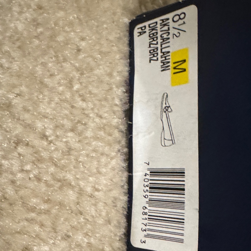 Anne Klein Brown Croc-Patterned Loafers with Gold Detail - Picture 8 of 9